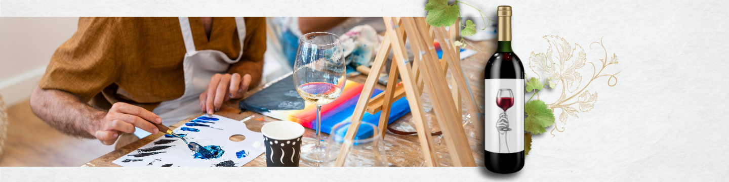 Malowanie przy winie - kreatywny wieczór w majowym klimacie