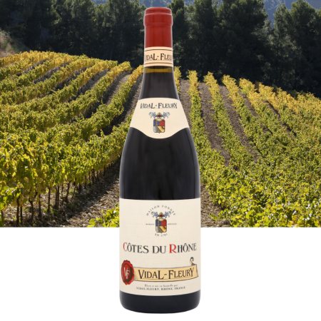 Wino Vidal-Fleury Côtes du Rhône Rouge - Francja