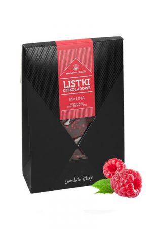 Manufaktura listki czekoladowe z malinami 80 g - Polska