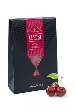 Manufaktura listki czekoladowe wiśnia 80 g - Polska
