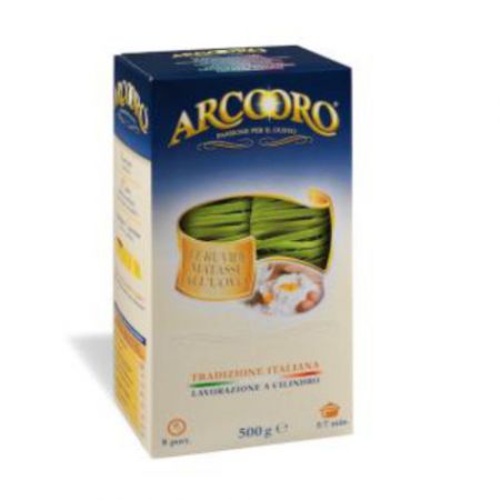 Makaron jajeczny zielony Tagliatelle 500g Arcooro - Włochy
