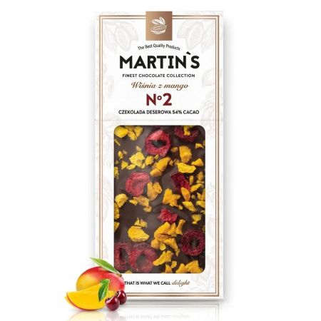 Martins Czekolada deserowa 54% Cacao Wisnia Mango - Belgia