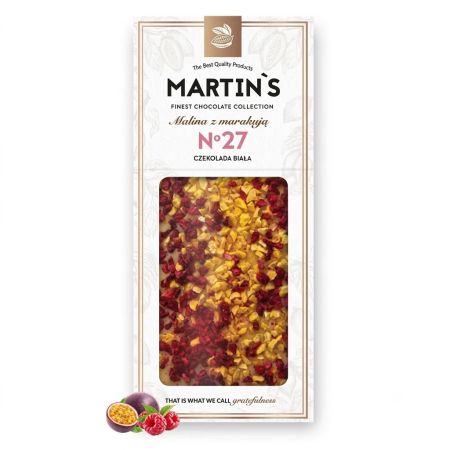 Martins Czekolada biala Malina z Marakuja - Belgia