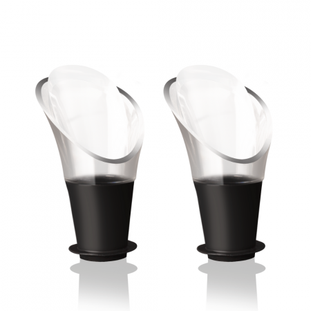 VACU VIN Nalewak do wina kryształ czarny (2 szt.) - Polska